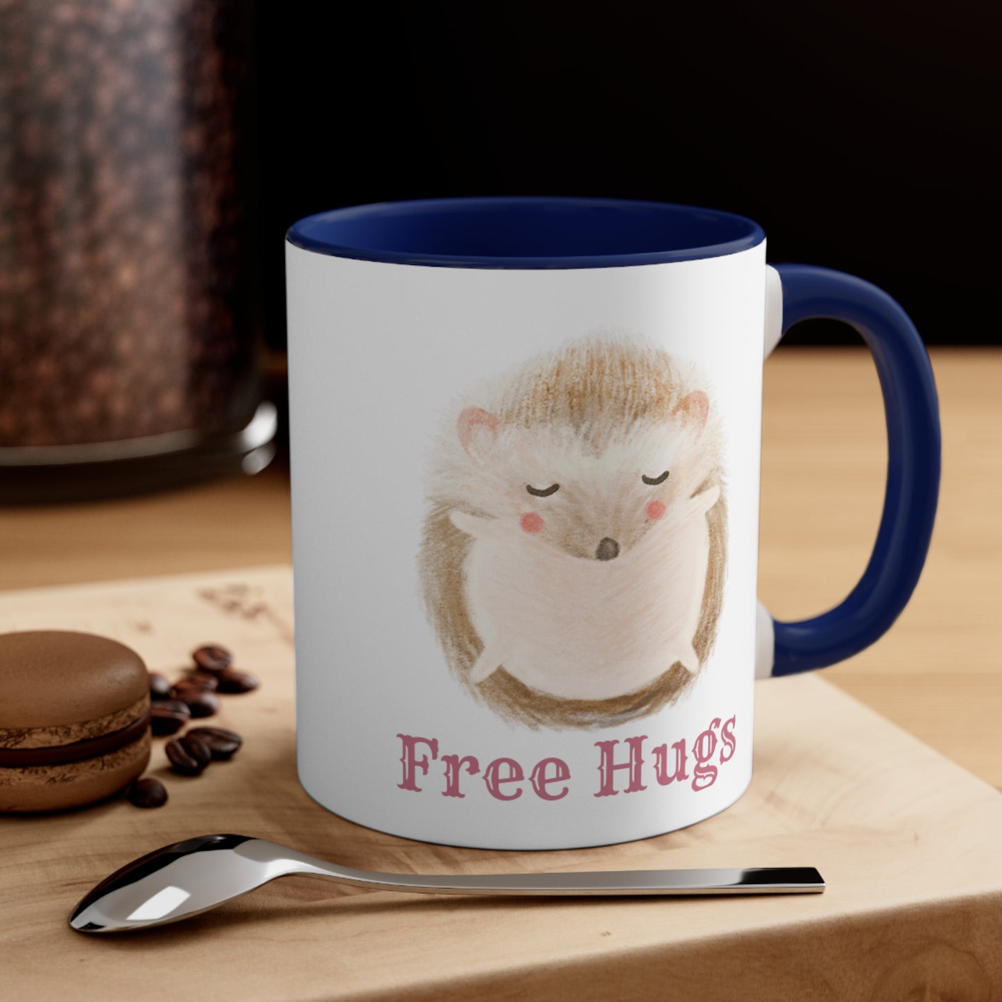 Hedgehog Hug Accent Coffee Mug, 11oz