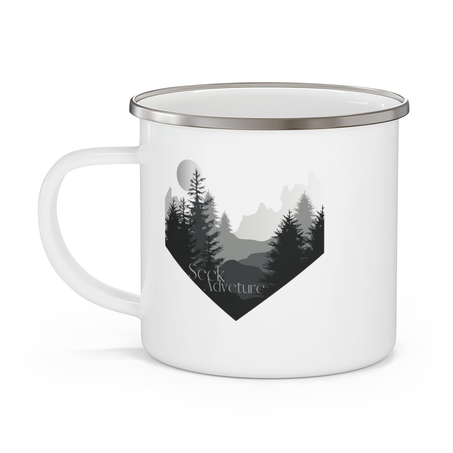 Seek Adventure Enamel Camping Mug