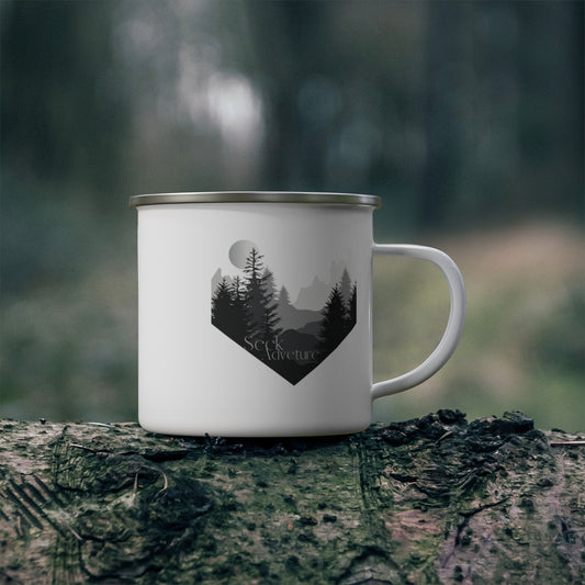 Seek Adventure Enamel Camping Mug