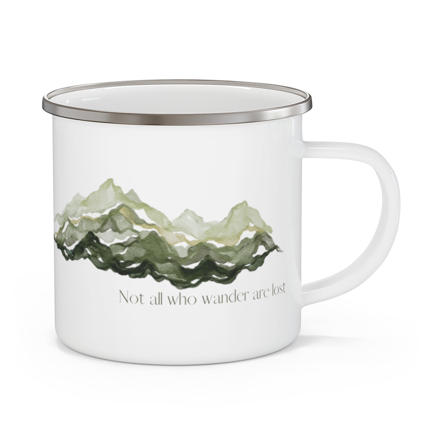 Not All Who Wander Enamel Camping Mug