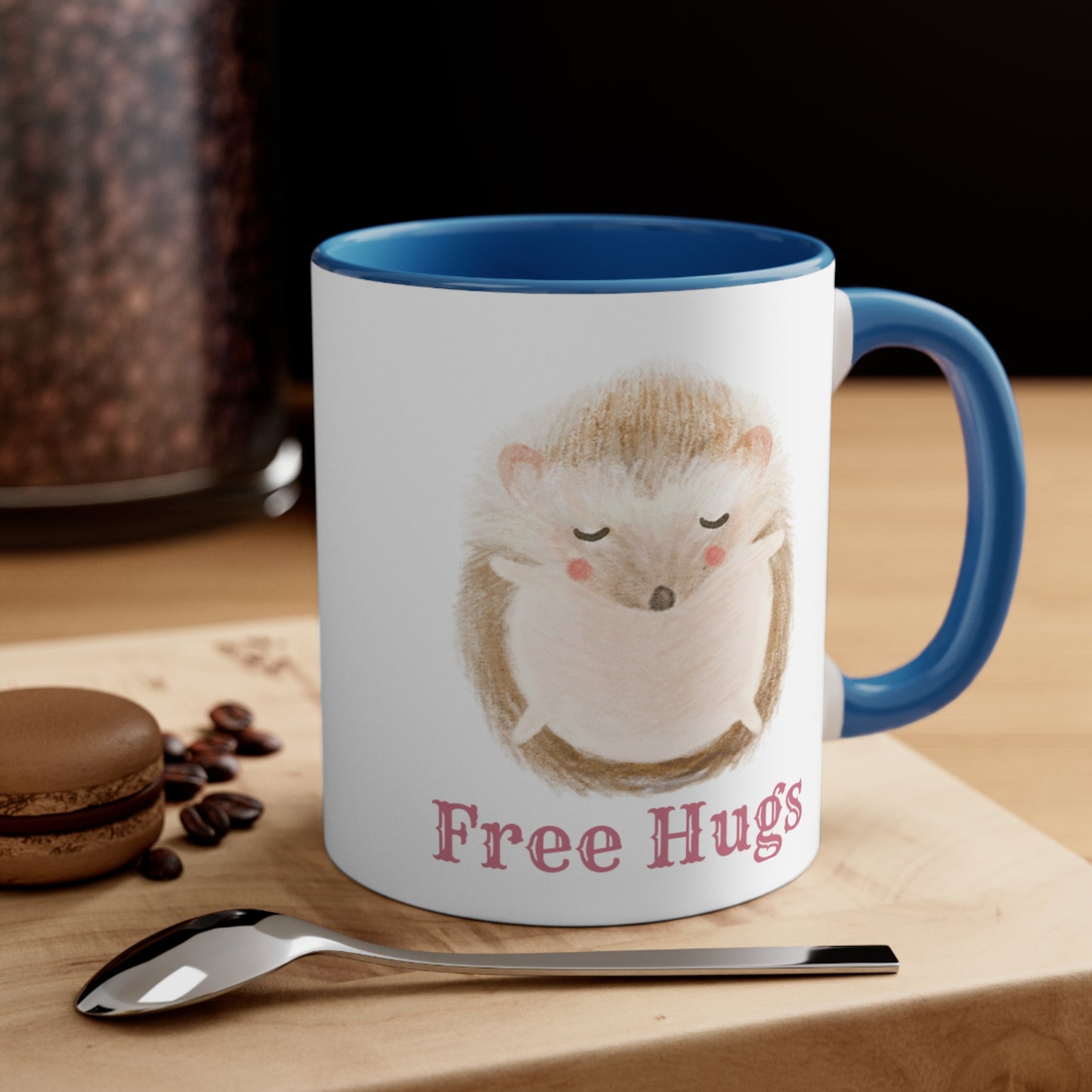 Hedgehog Hug Accent Coffee Mug, 11oz