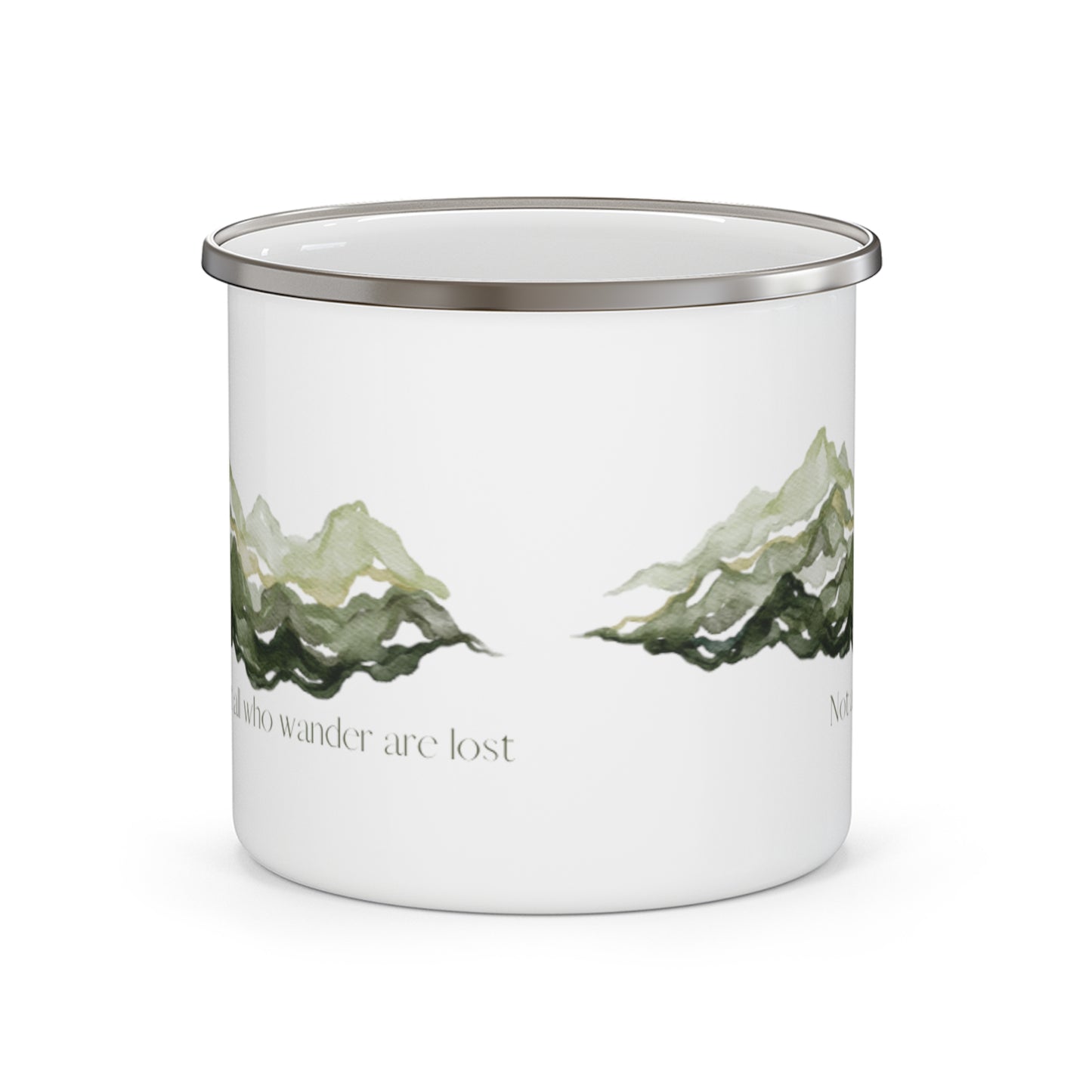 Not All Who Wander Enamel Camping Mug