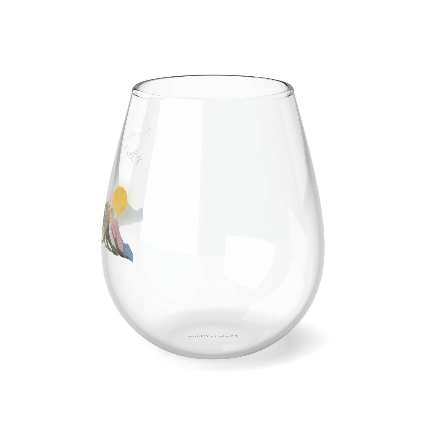 Mountains Are Calling Stemless Wine Glass, 11.75oz