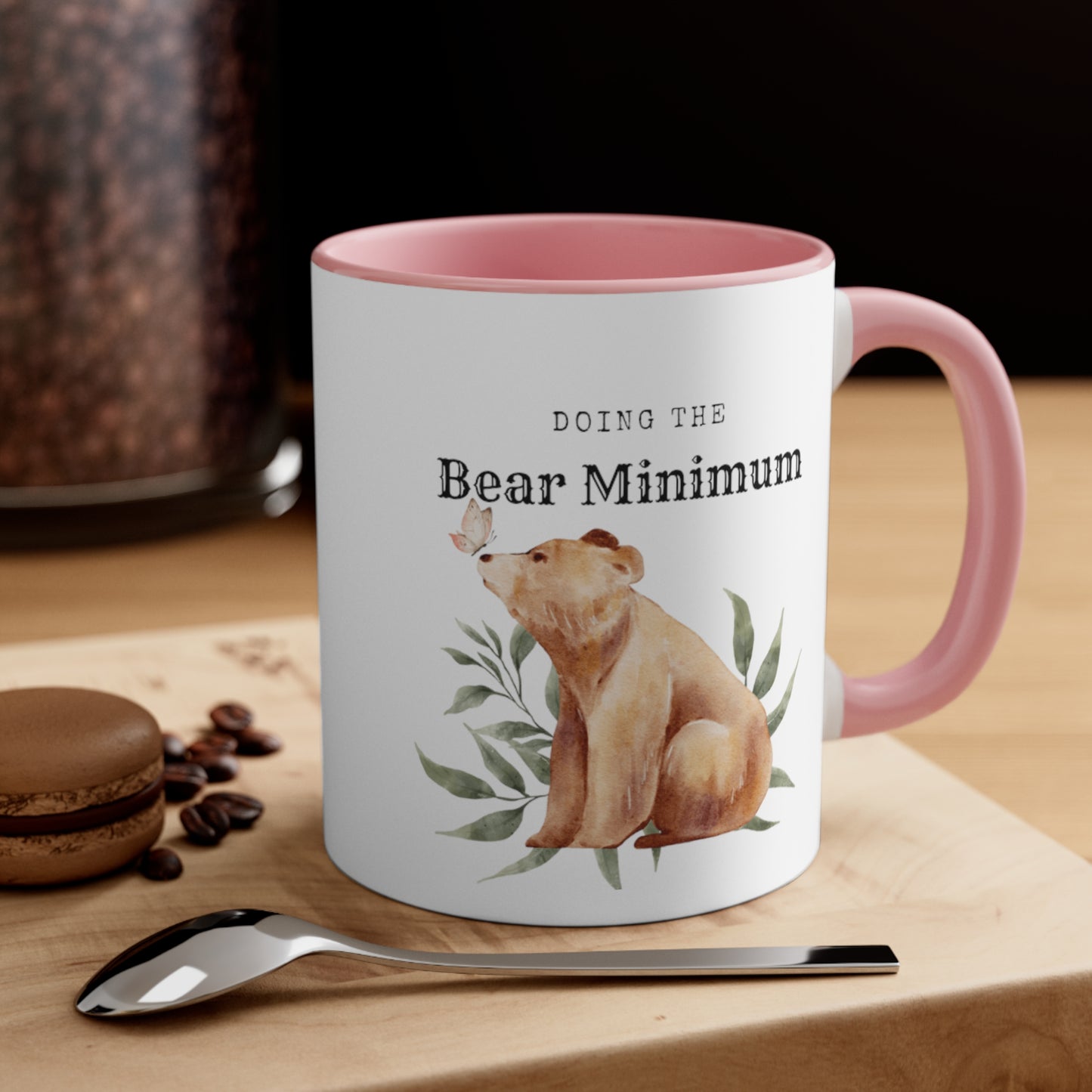 Bare Minimum Bear Accent Coffee Mug, 11oz