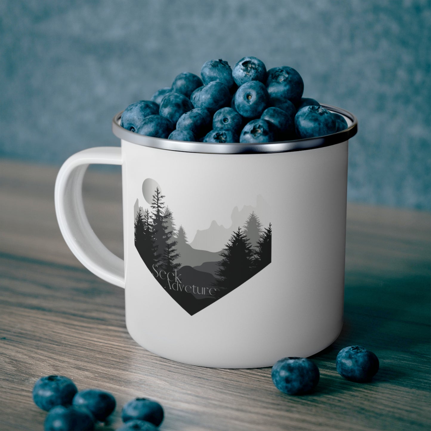 Seek Adventure Enamel Camping Mug