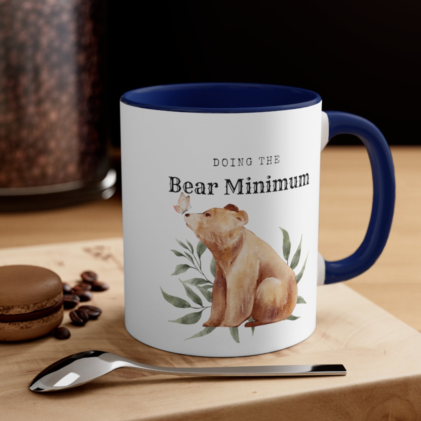 Bare Minimum Bear Accent Coffee Mug, 11oz