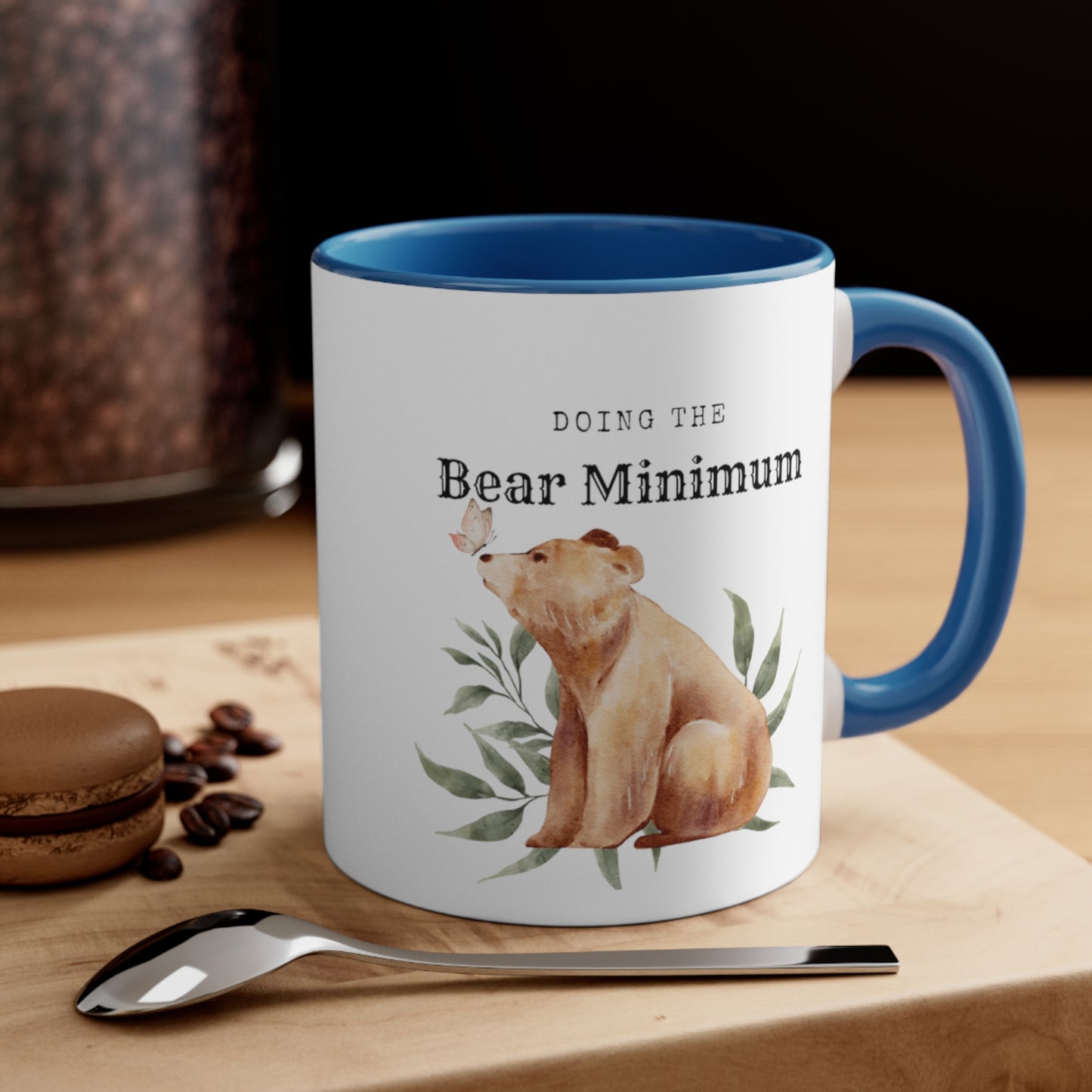 Bare Minimum Bear Accent Coffee Mug, 11oz