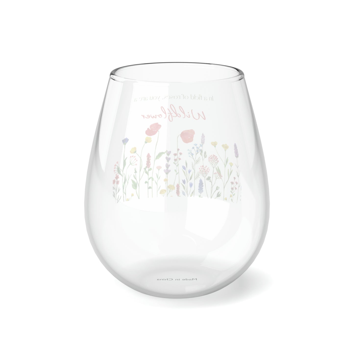 Wildflower Stemless Wine Glass, 11.75oz