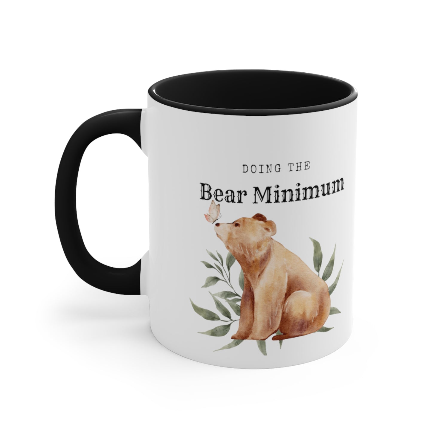 Bare Minimum Bear Accent Coffee Mug, 11oz