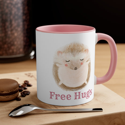 Hedgehog Hug Accent Coffee Mug, 11oz