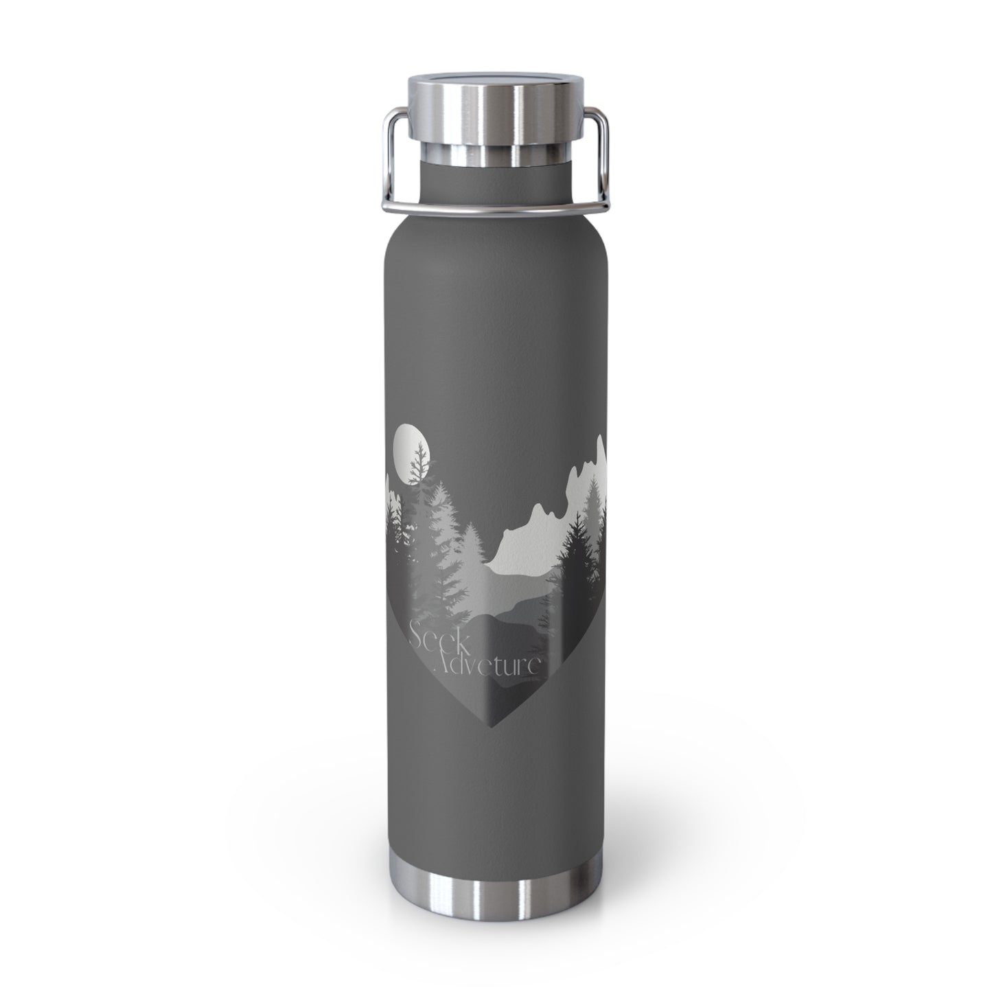 Seek Adventure Copper Vacuum Insulated Bottle, 22oz