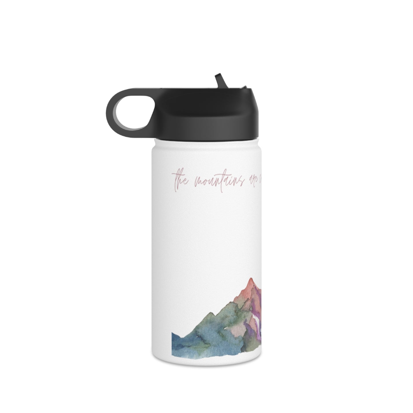 The Mountains are Calling Stainless Steel Water Bottle, Standard Lid