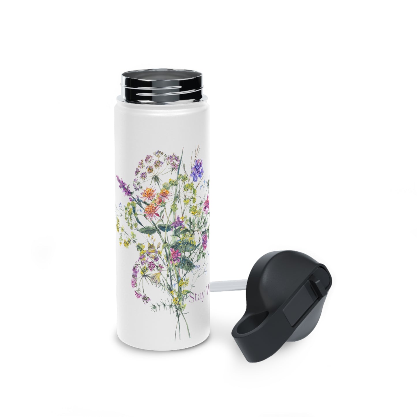 Stay Wild Stainless Steel Water Bottle, Standard Lid