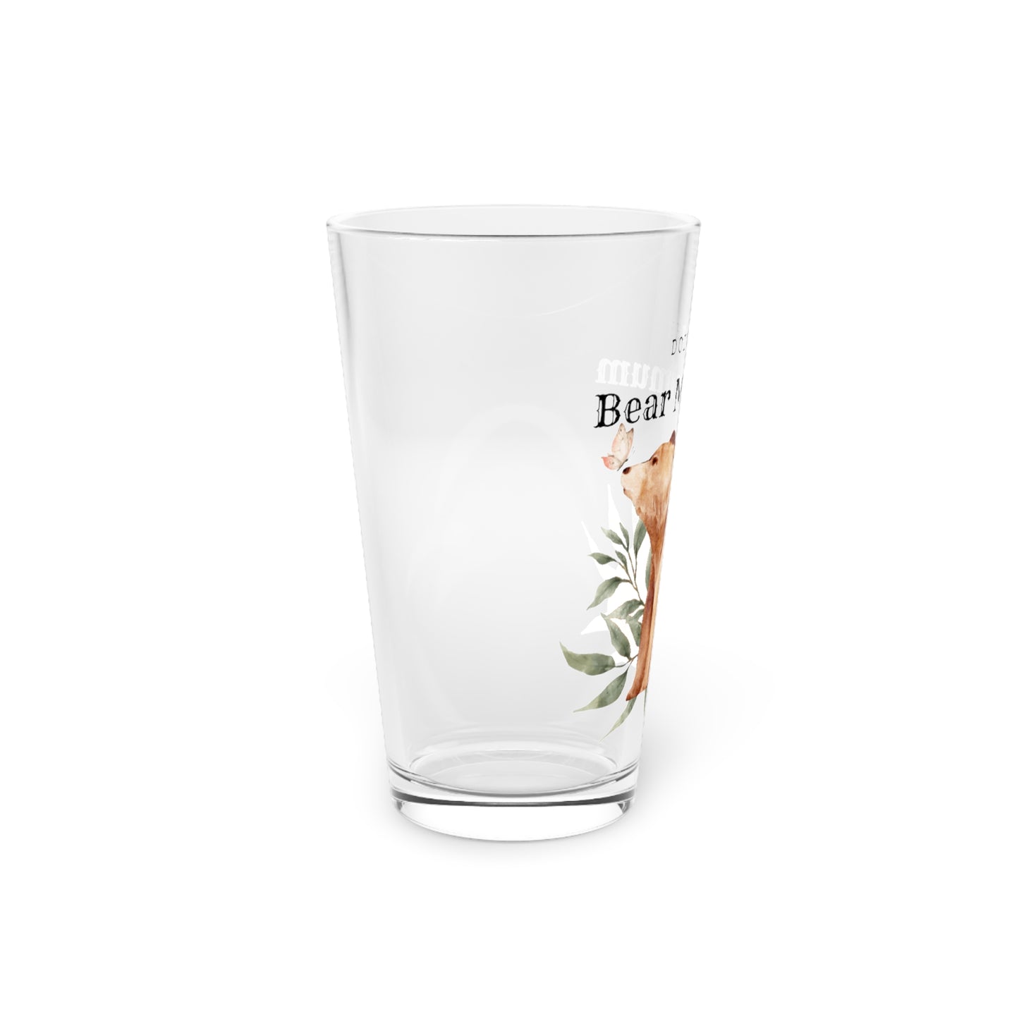 Bear Minimum Pint Glass, 16oz