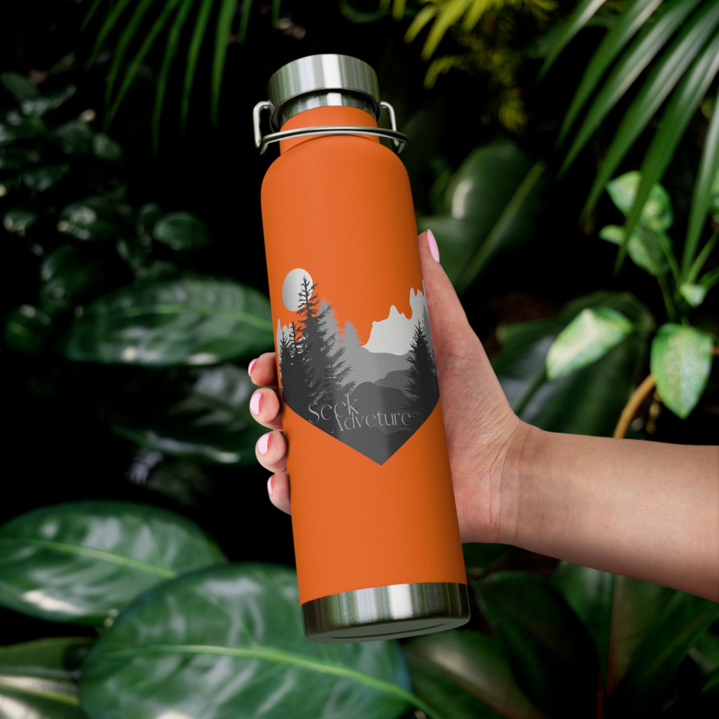 Seek Adventure Copper Vacuum Insulated Bottle, 22oz