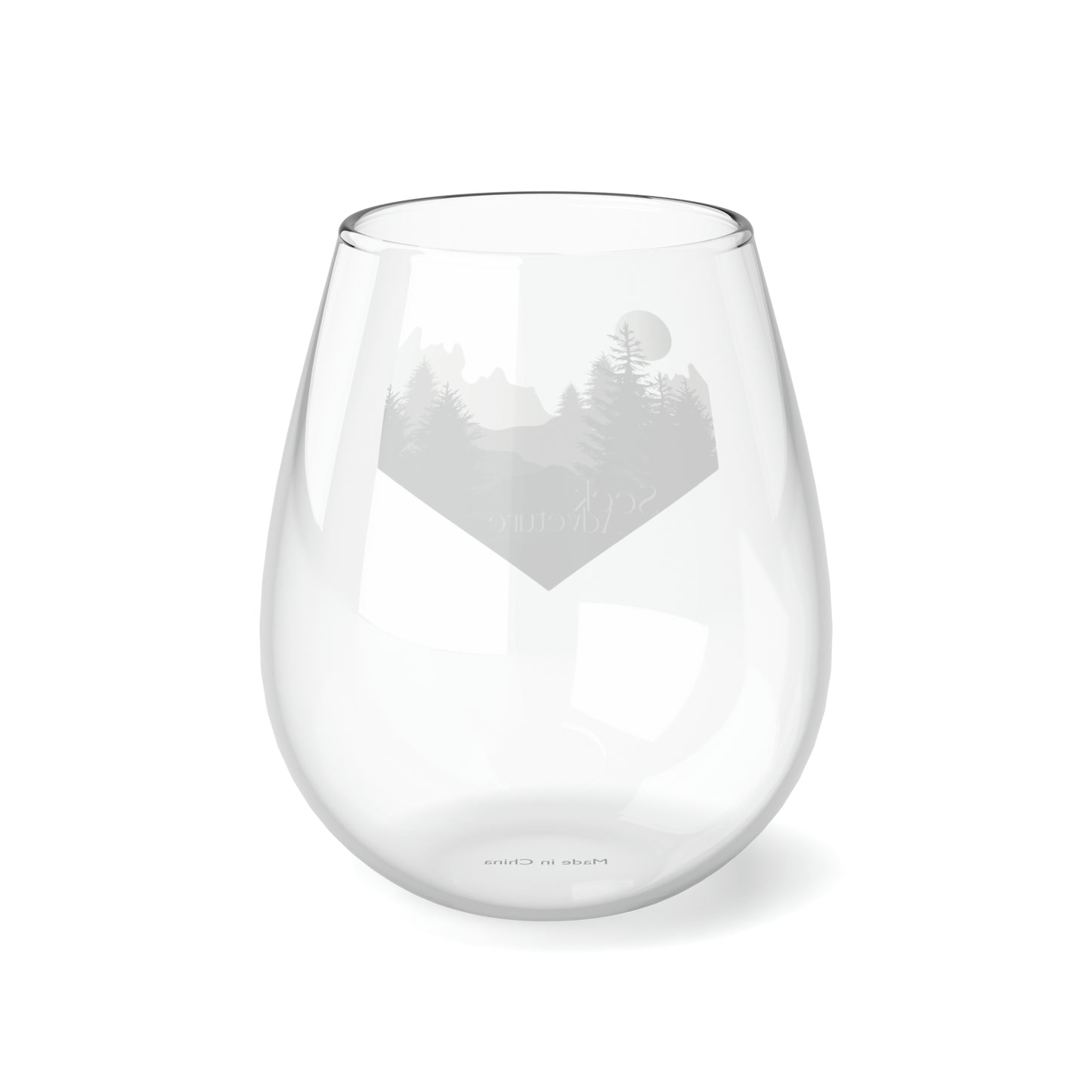 Seek Adventure Stemless Wine Glass, 11.75oz