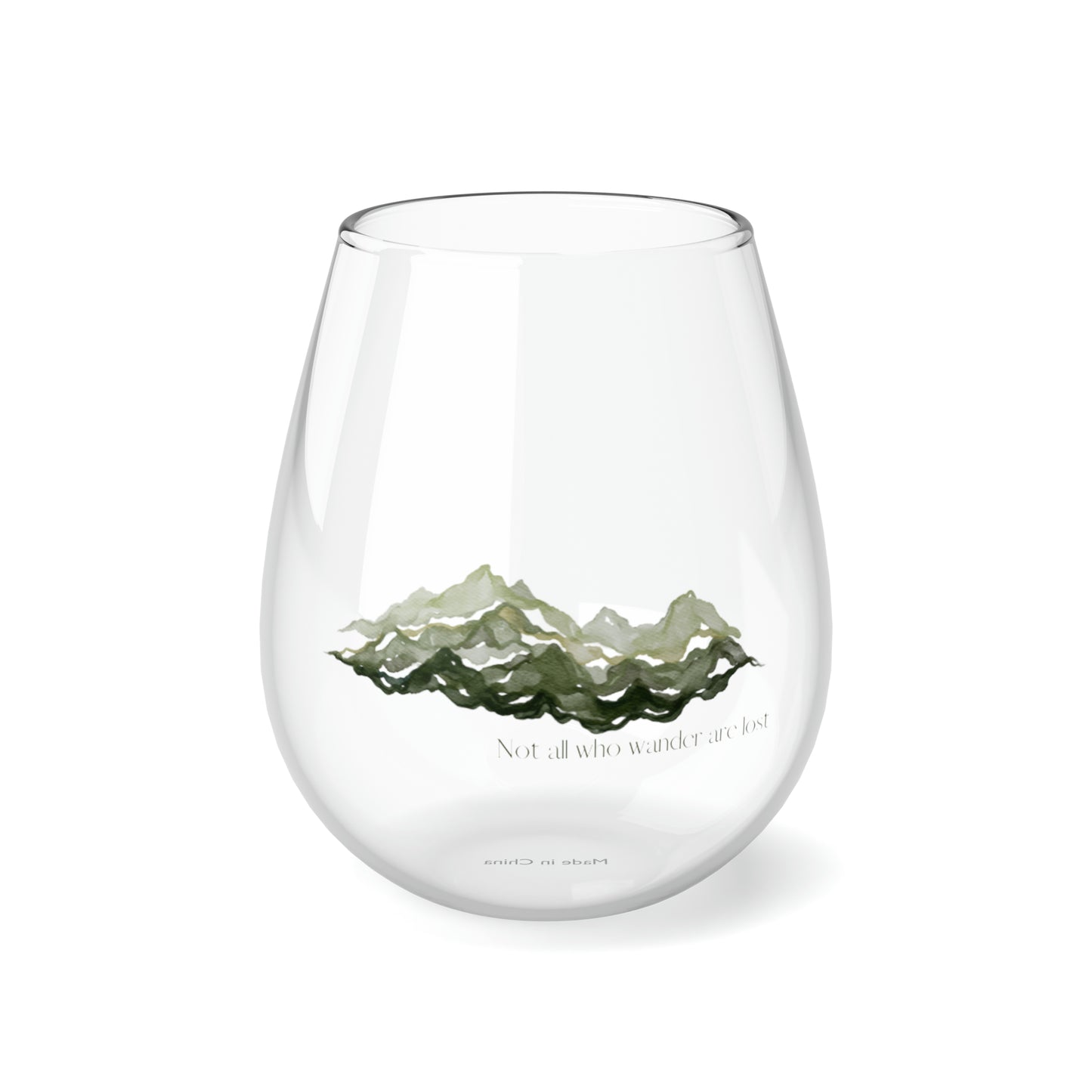 Not all who Wander Stemless Wine Glass, 11.75oz