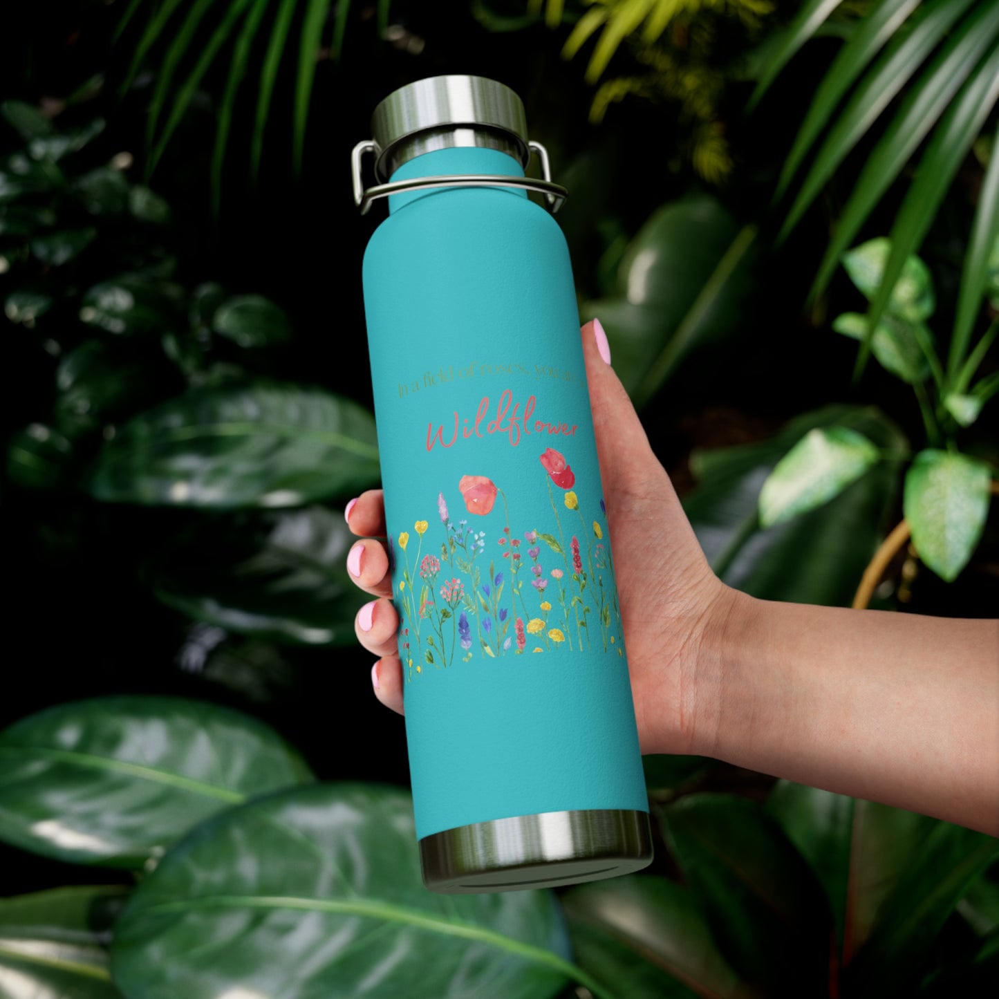 Wildflower Copper Vacuum Insulated Bottle, 22oz