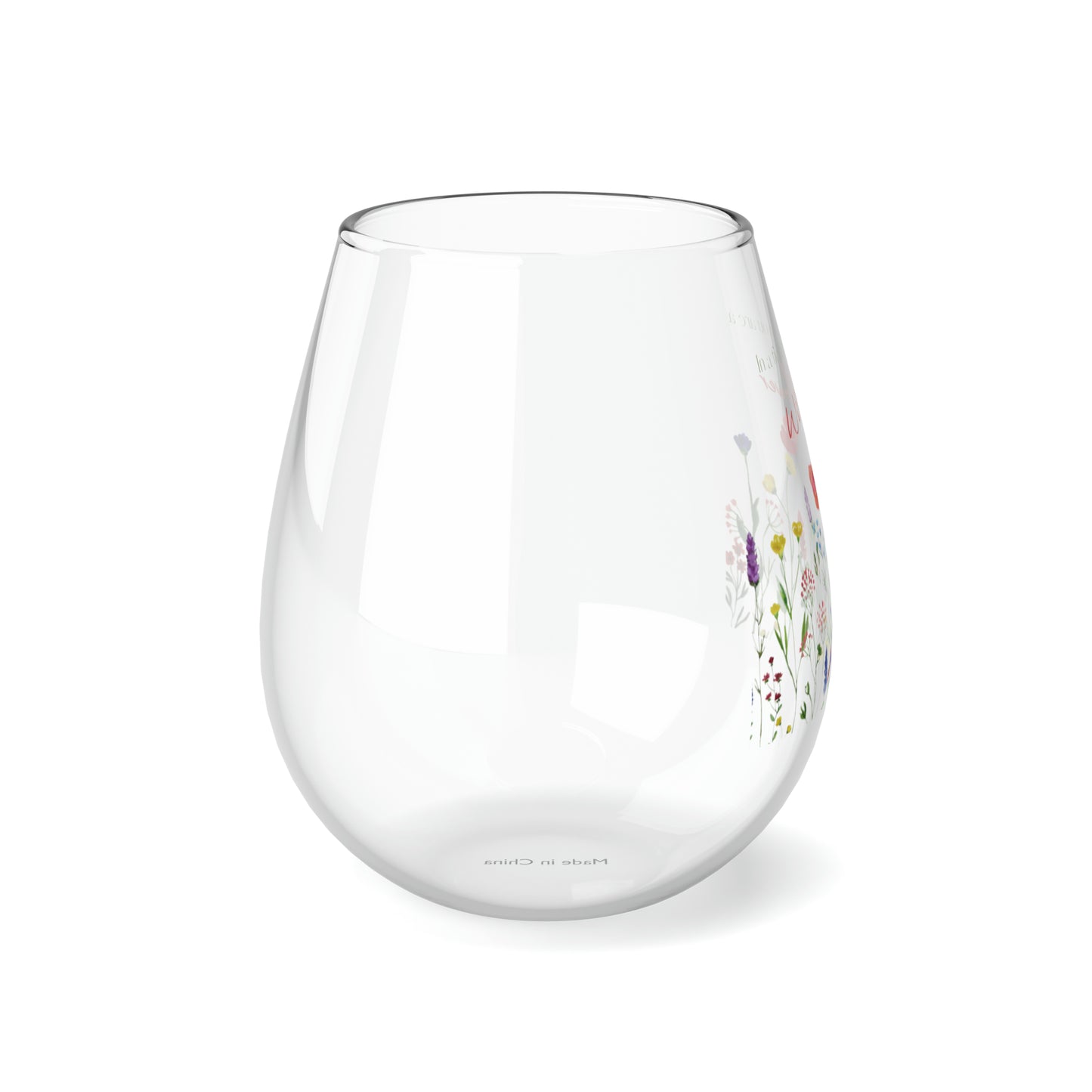 Wildflower Stemless Wine Glass, 11.75oz