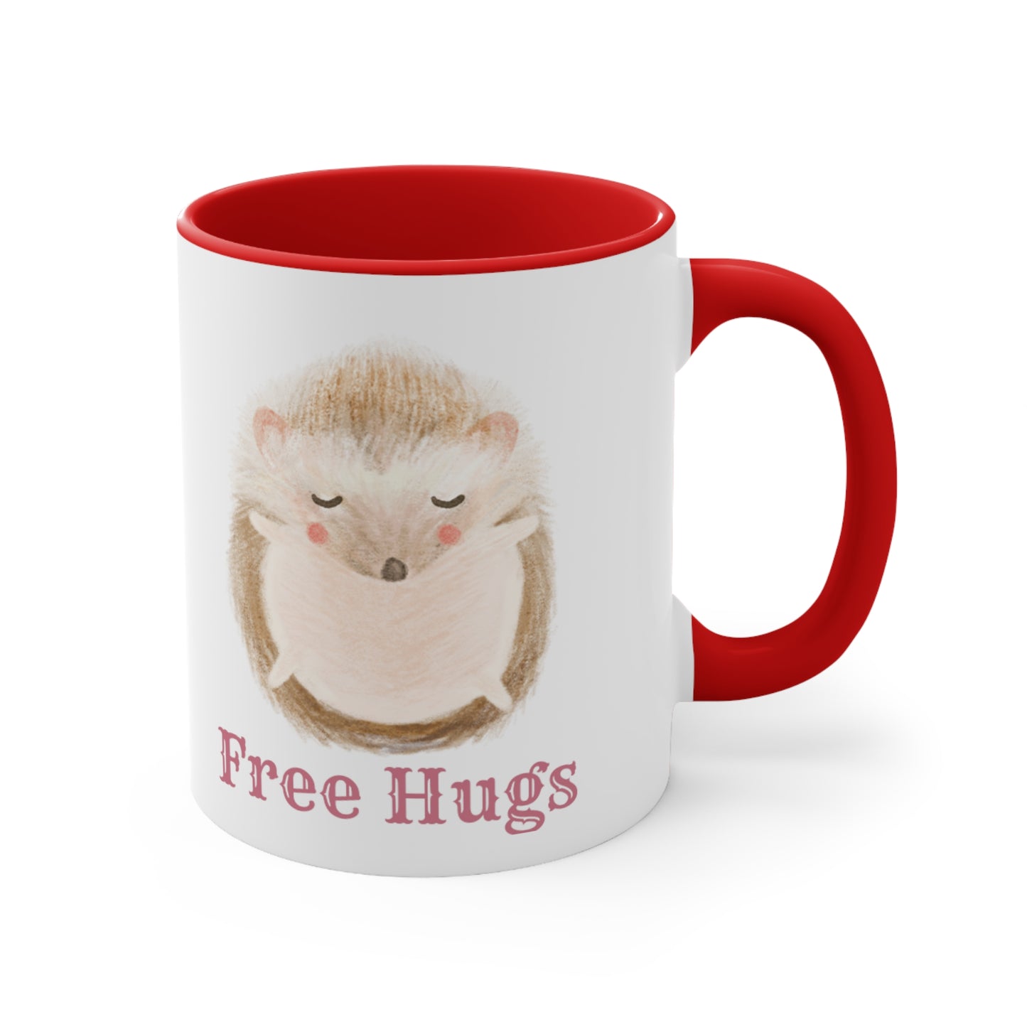 Hedgehog Hug Accent Coffee Mug, 11oz