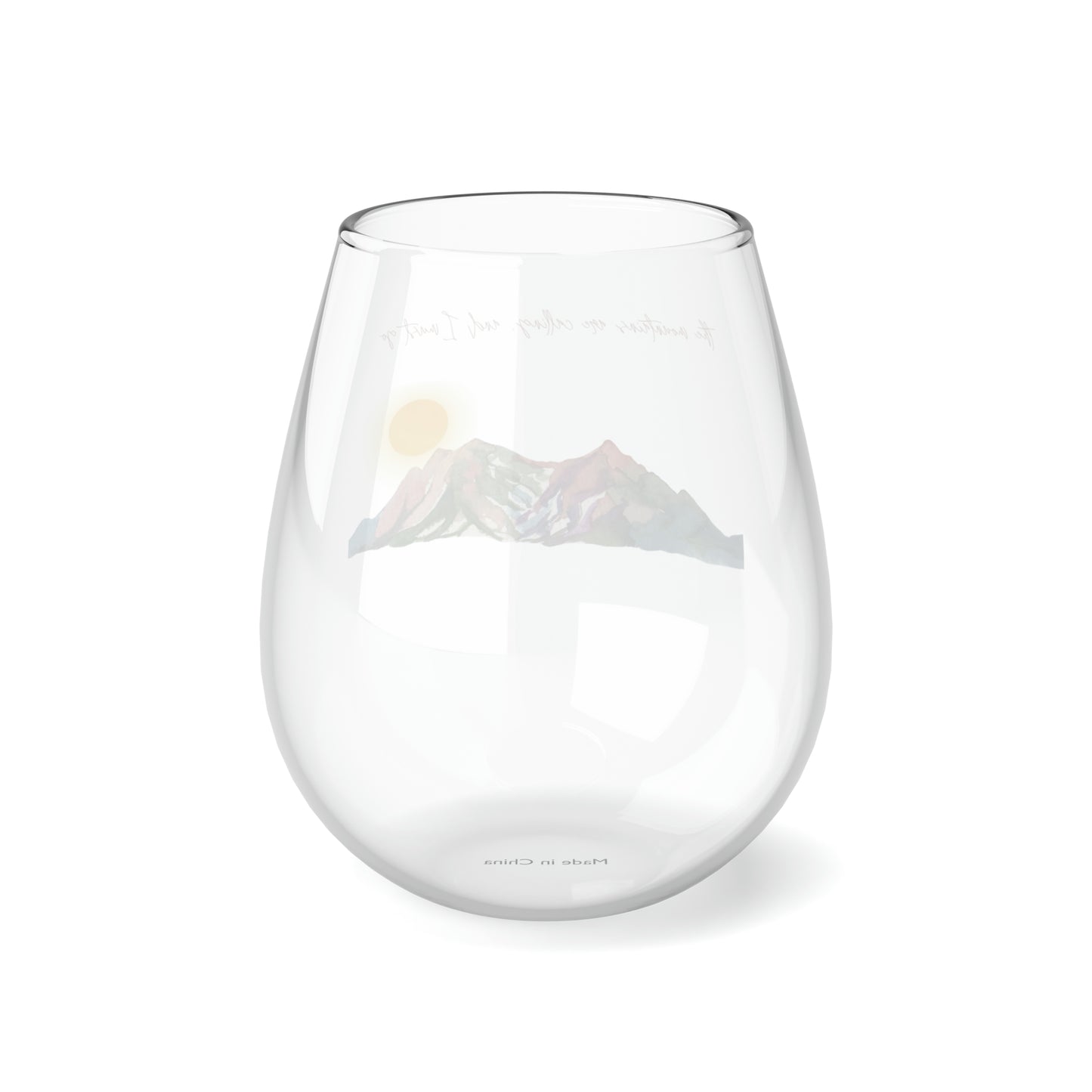 Mountains Are Calling Stemless Wine Glass, 11.75oz