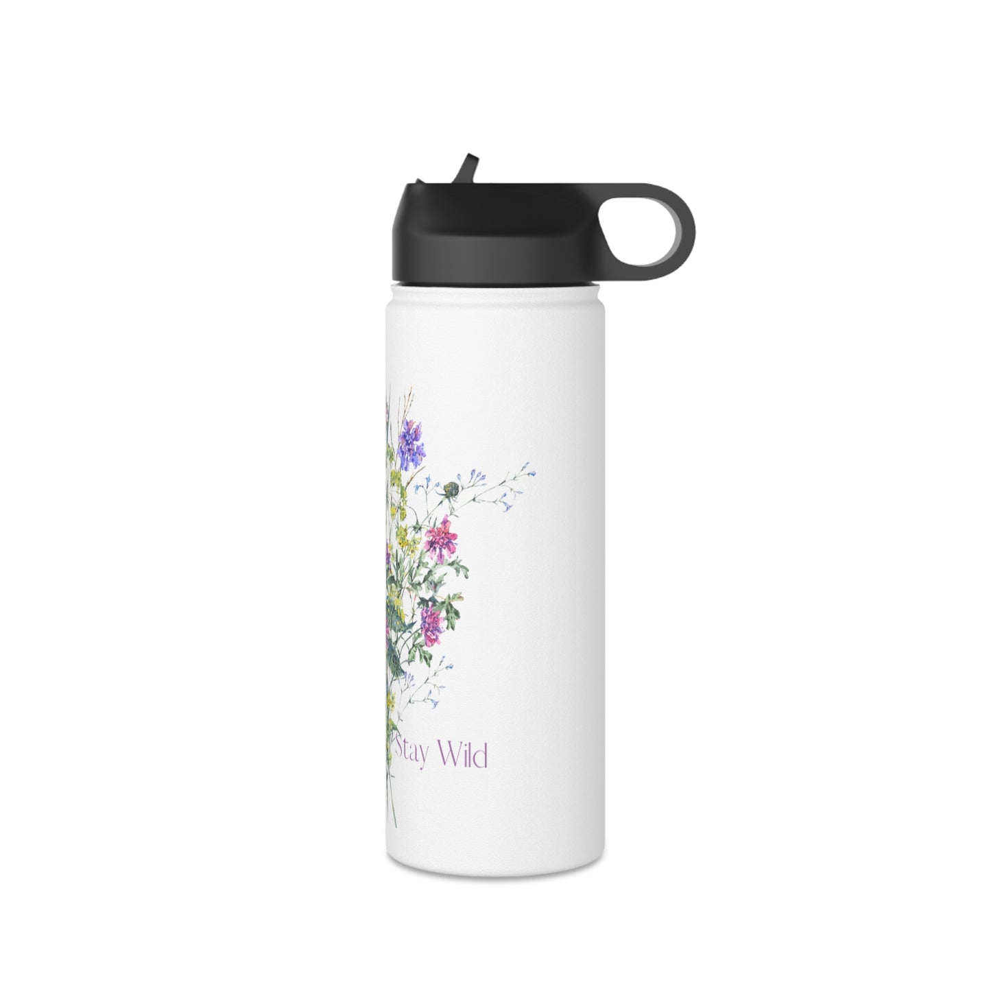 Stay Wild Stainless Steel Water Bottle, Standard Lid