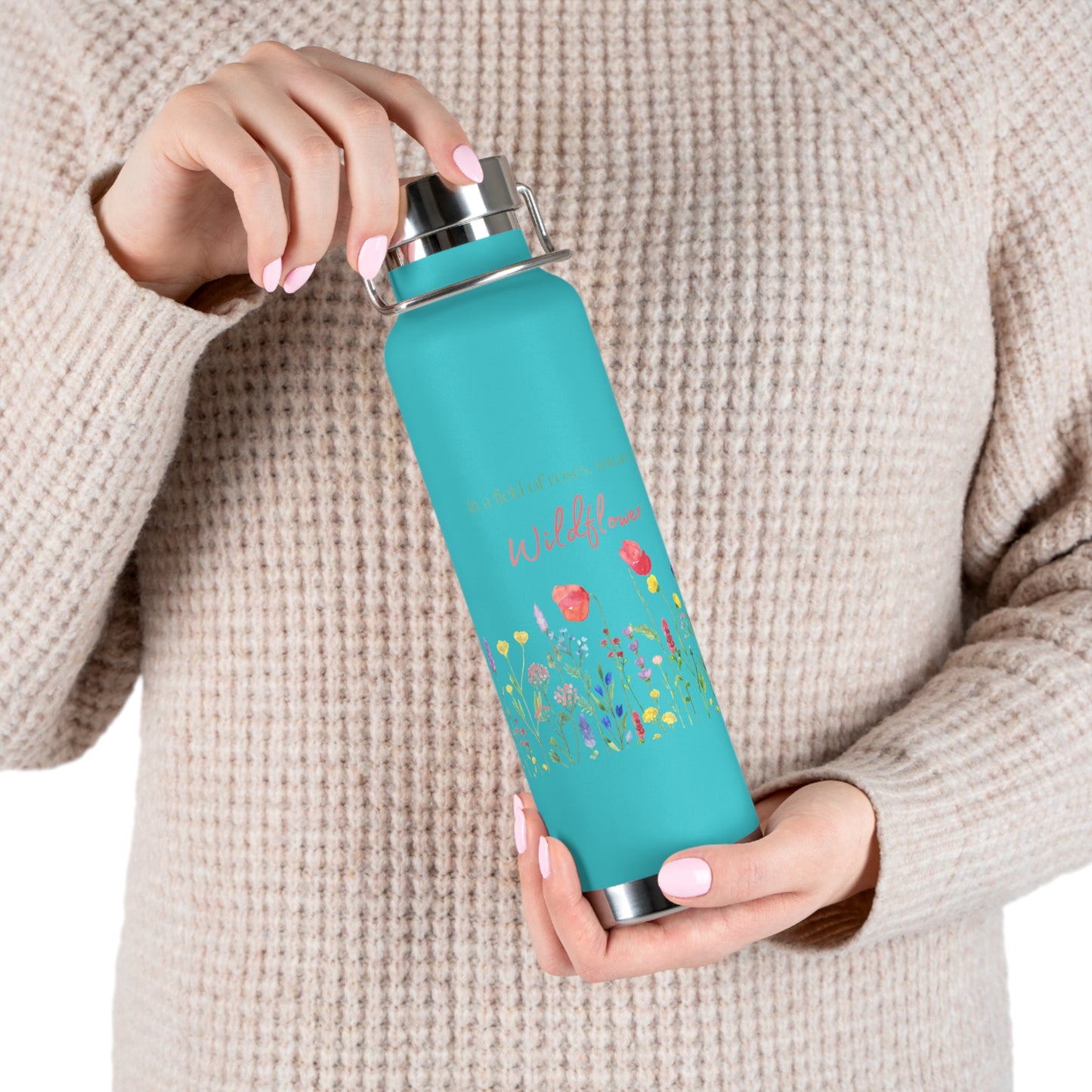 Wildflower Copper Vacuum Insulated Bottle, 22oz