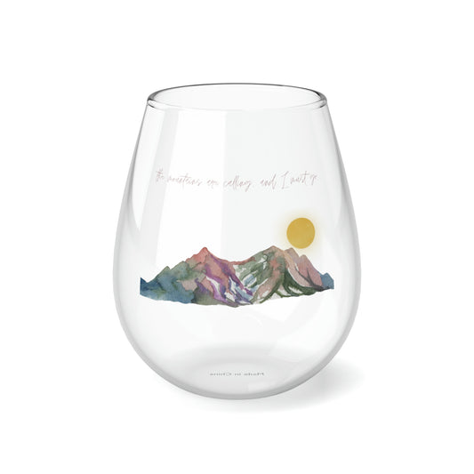 Mountains Are Calling Stemless Wine Glass, 11.75oz