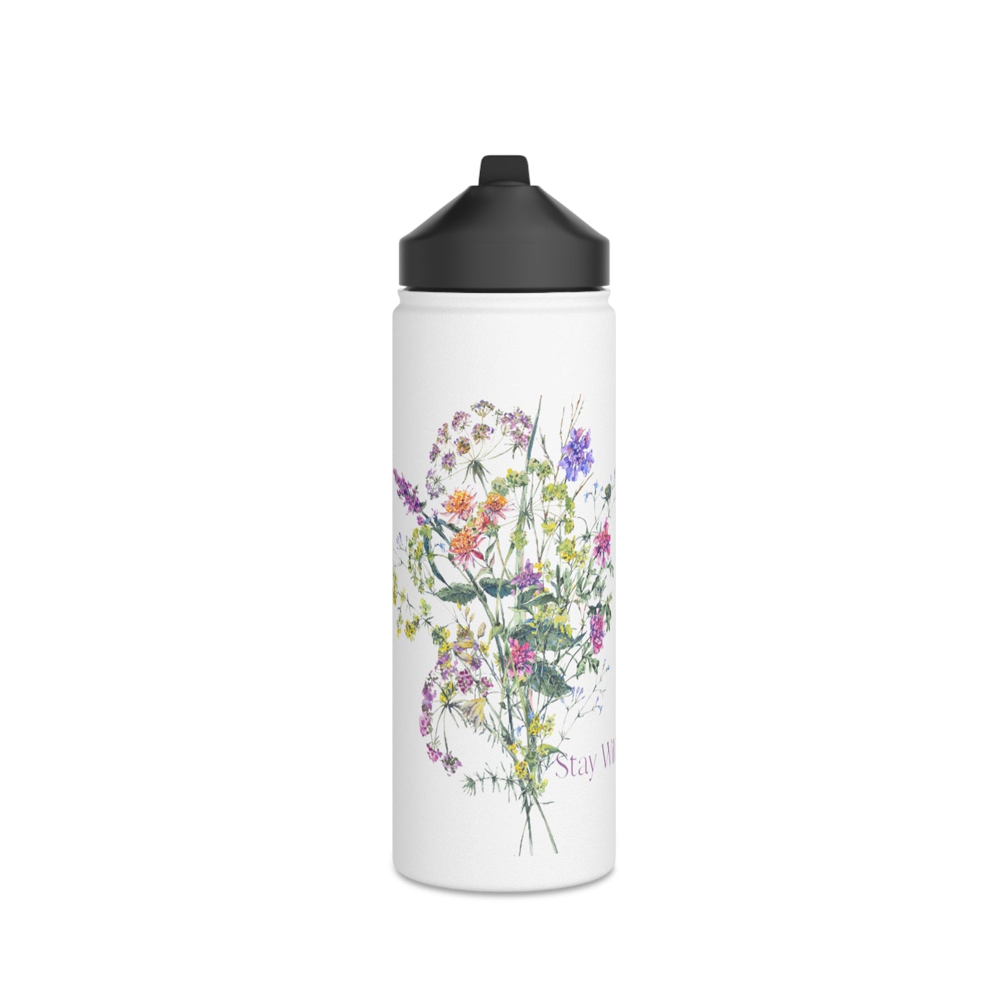 Stay Wild Stainless Steel Water Bottle, Standard Lid