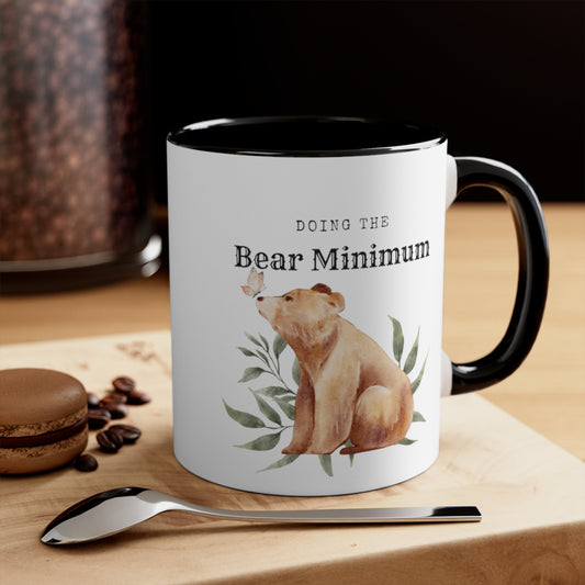 Bare Minimum Bear Accent Coffee Mug, 11oz