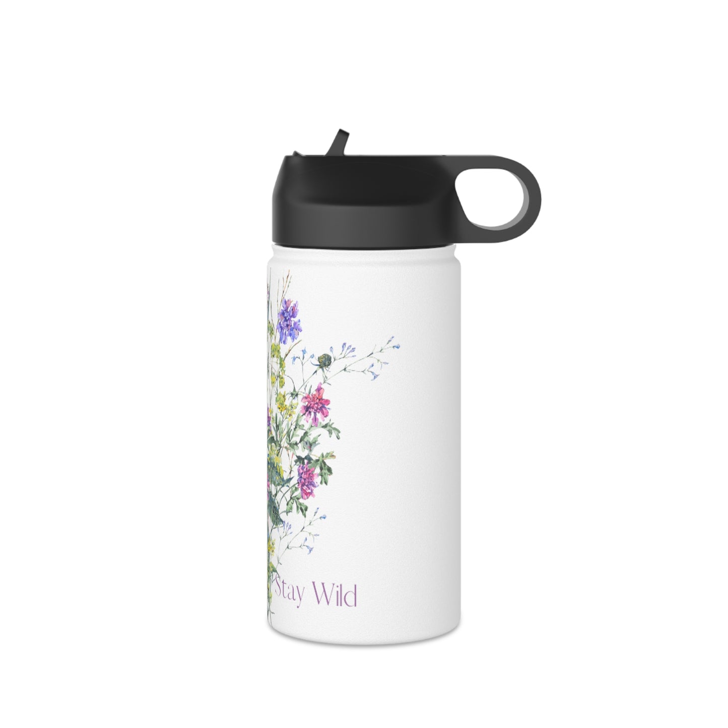 Stay Wild Stainless Steel Water Bottle, Standard Lid