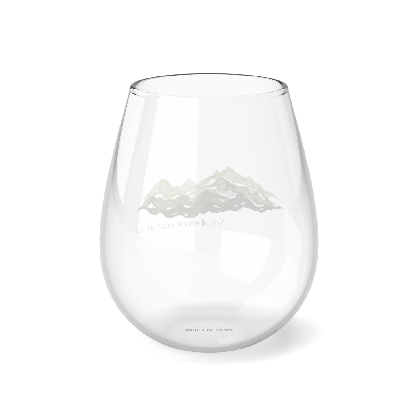 Not all who Wander Stemless Wine Glass, 11.75oz