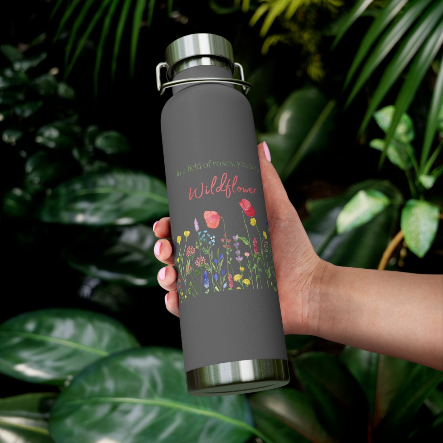 Wildflower Copper Vacuum Insulated Bottle, 22oz