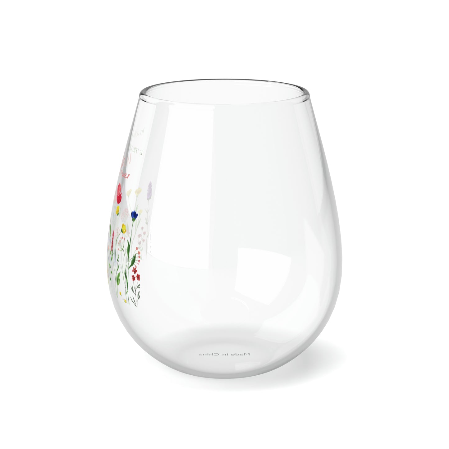 Wildflower Stemless Wine Glass, 11.75oz