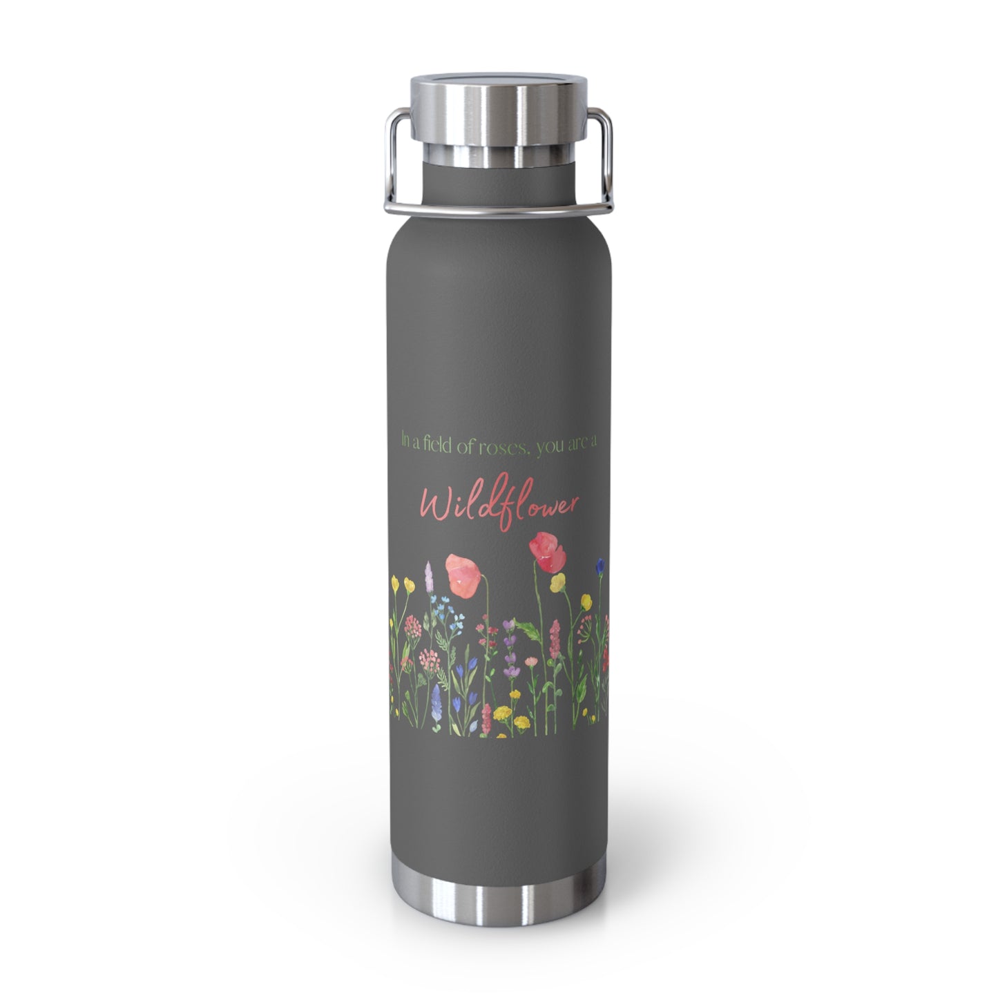 Wildflower Copper Vacuum Insulated Bottle, 22oz