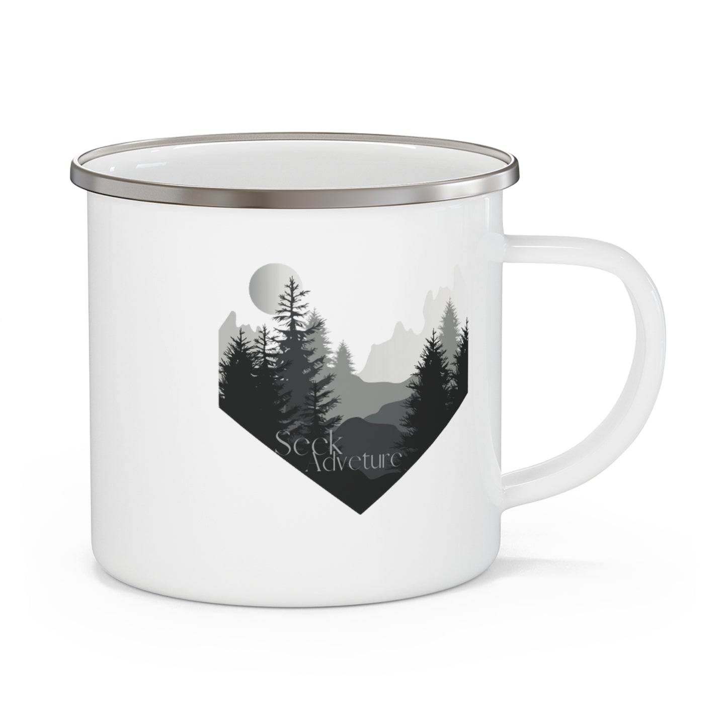 Seek Adventure Enamel Camping Mug