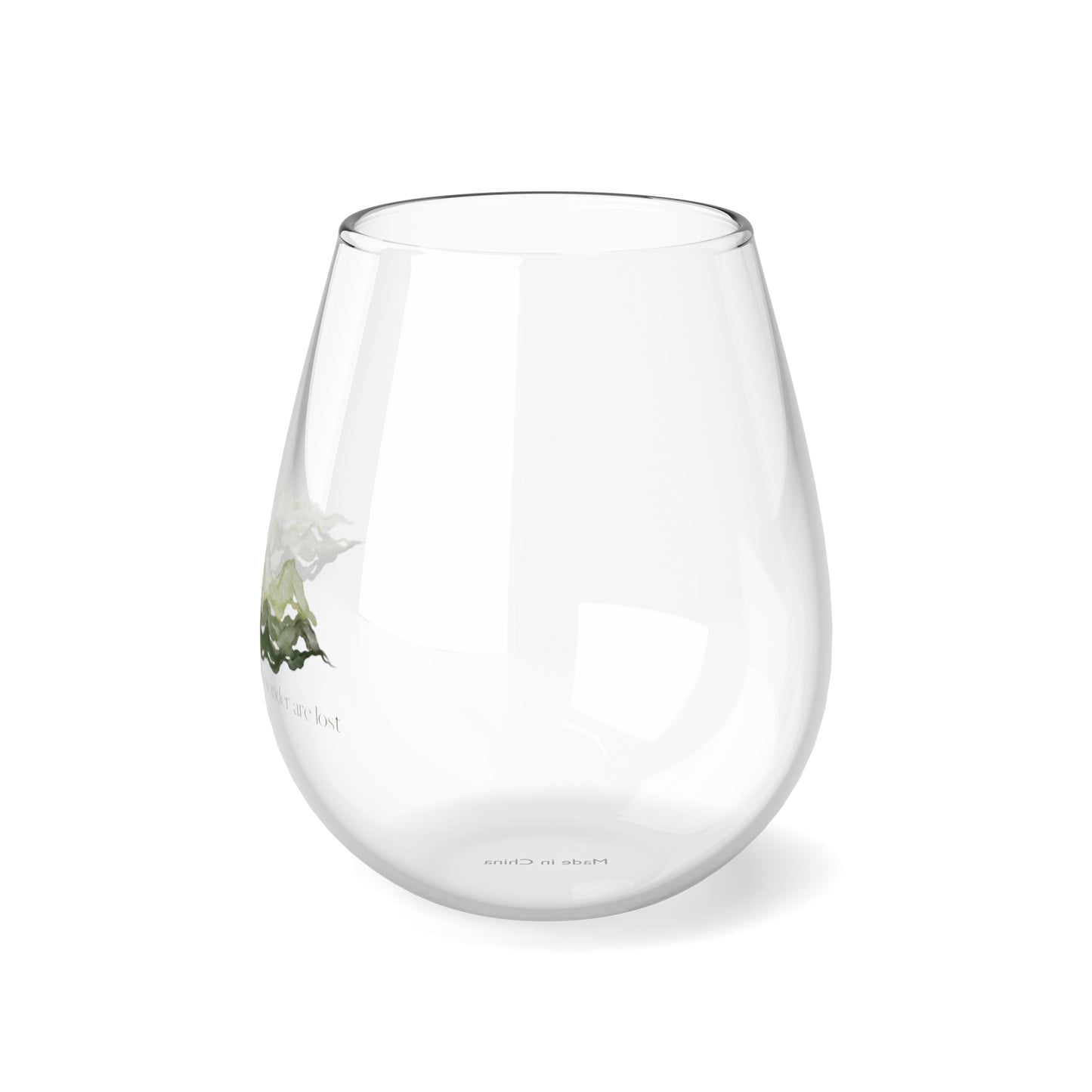 Not all who Wander Stemless Wine Glass, 11.75oz